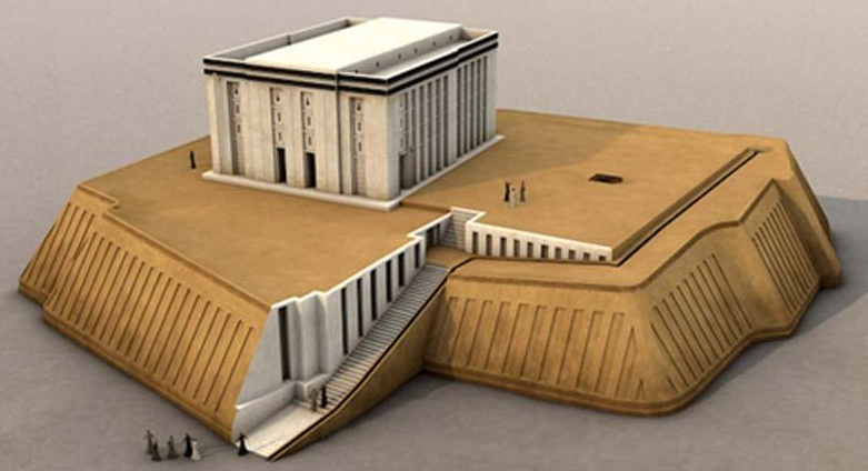 white temple and its ziggurat